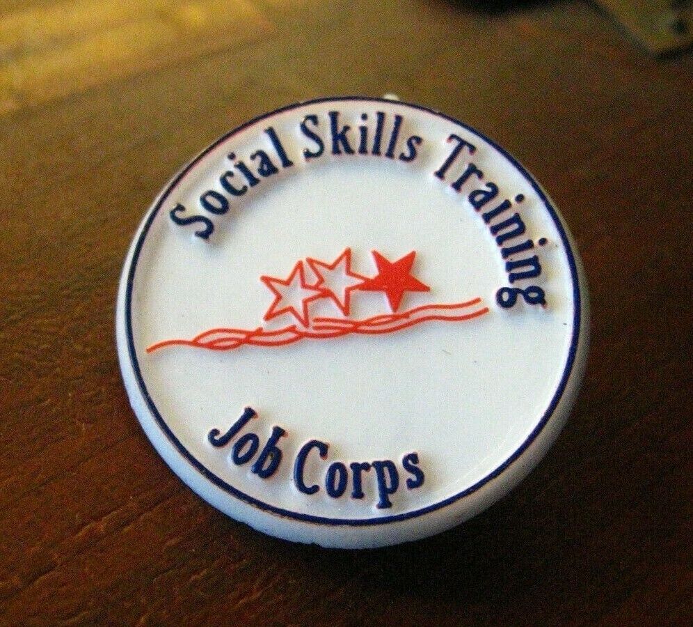 Job Corps Lapel Pin - Vintage Social Skills Training Education Success Badge Pin