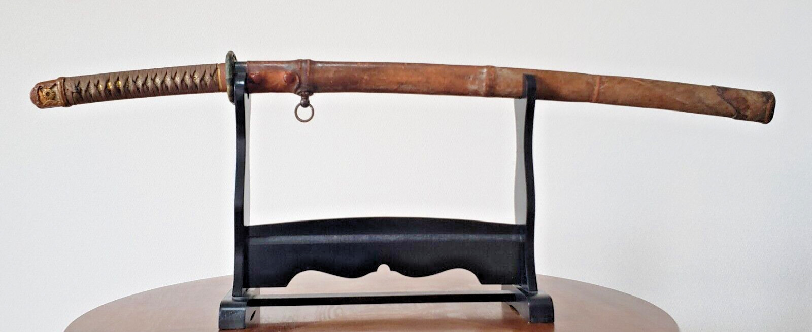 Japan antique World War II Japanese Samurai Sword Leather Sheath 軍刀 gunto katana