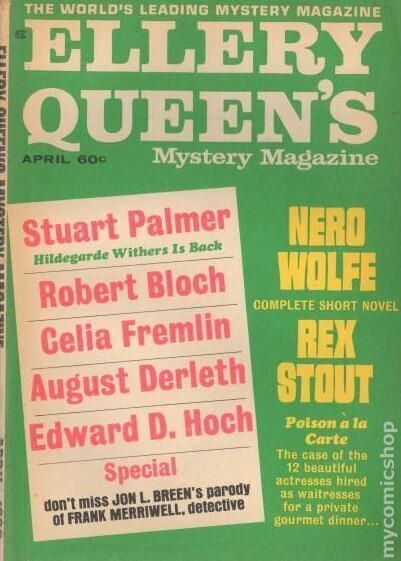 Ellery Queen's Mystery Magazine Vol. 51 #4 FN 6.0 1968 Stock Image