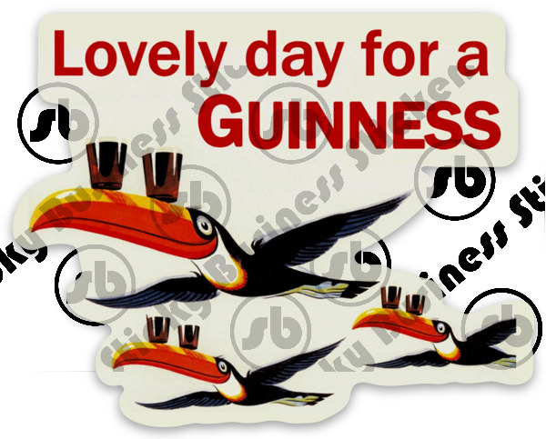 Guinness Lovely Day Logo 3 inch Vinyl Sticker Ireland beer stout laptop bottle