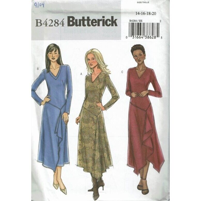 Butterick Sewing Pattern 4284 Dress Misses Size 14-20