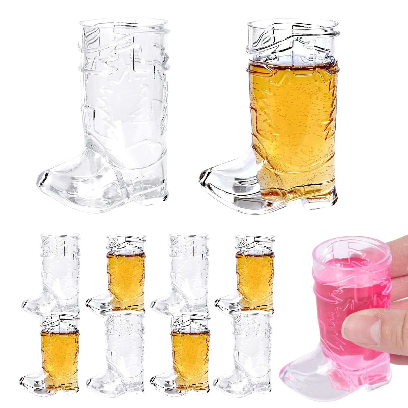 10pcs Cowboy Boot Glass Beer Mug Cup Shot Glasses Western Cowboy Party Bar Home