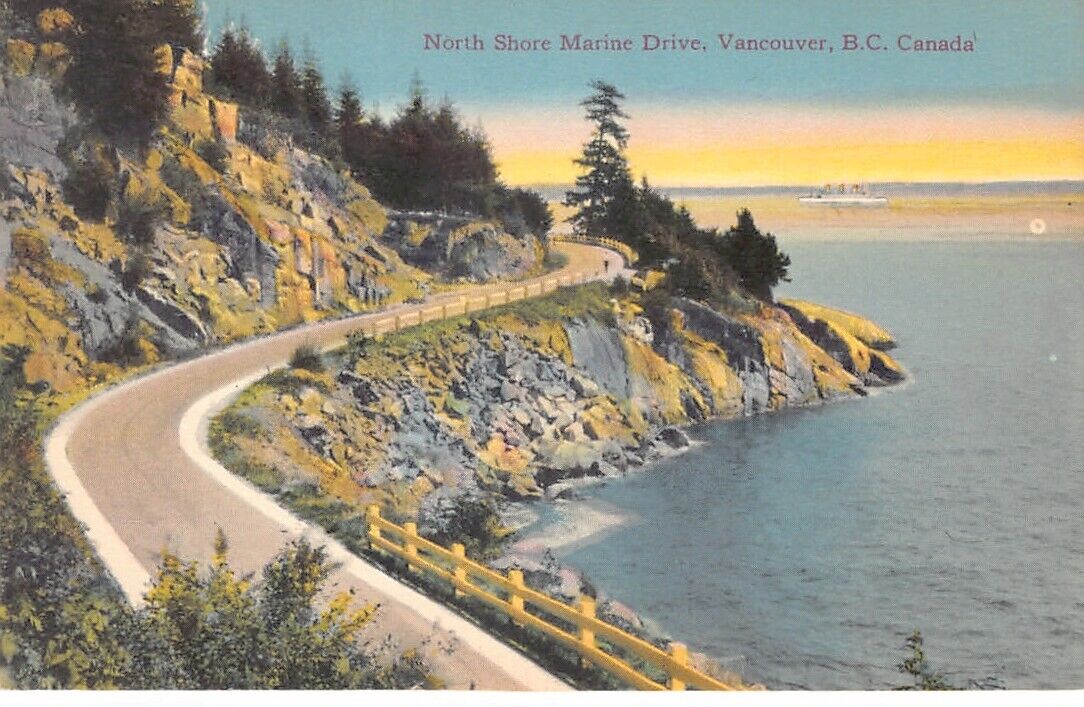 Marine Drive Vancouver British Columbia Vtg Postcard CP316