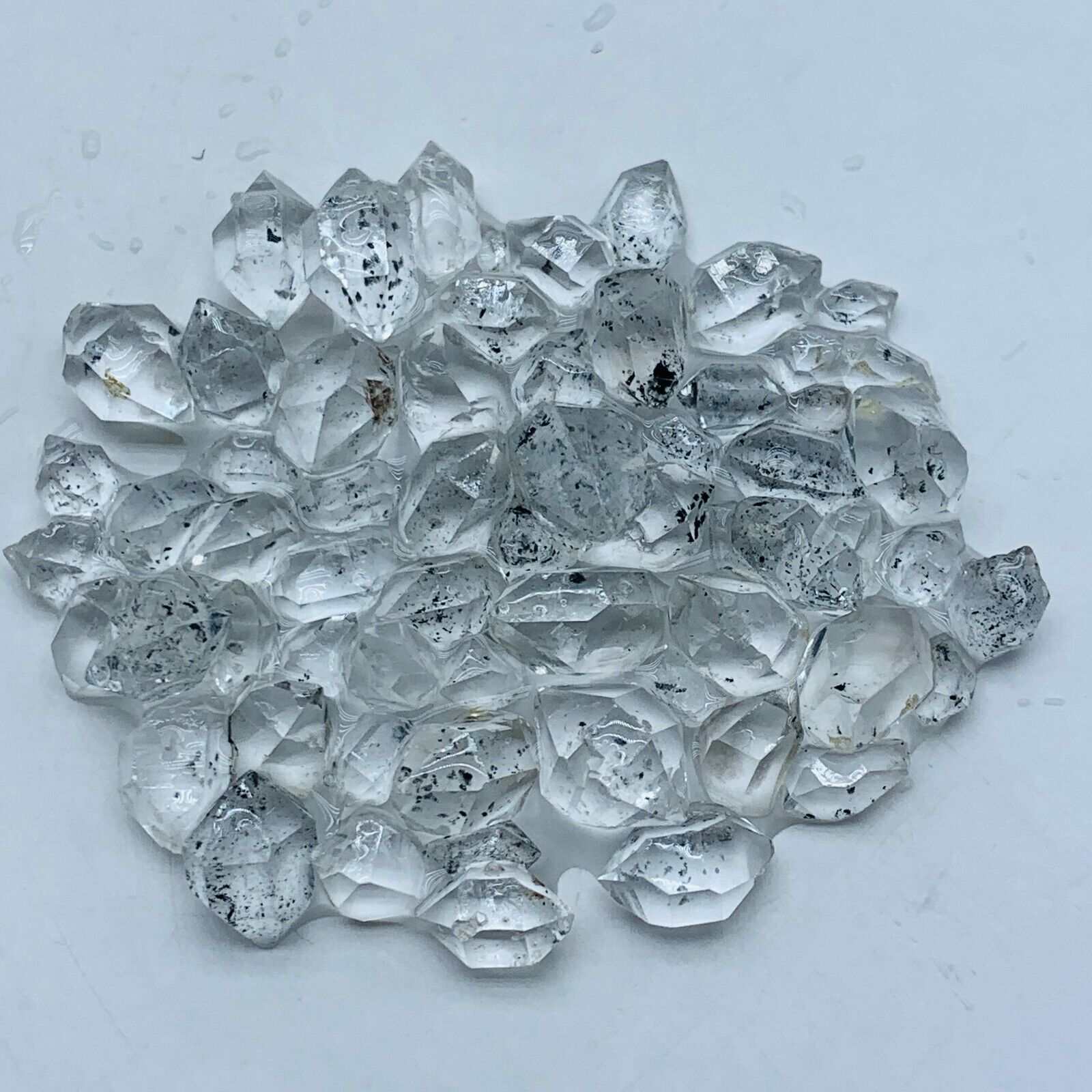 64pc Herkimer Diamond AAA small 4mm to 10mm Top gem crystal From-NY 50ct