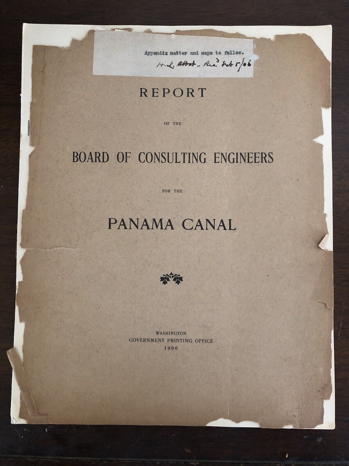 Panama Canal Report & President Message (1906) Antique Consulting Engineering