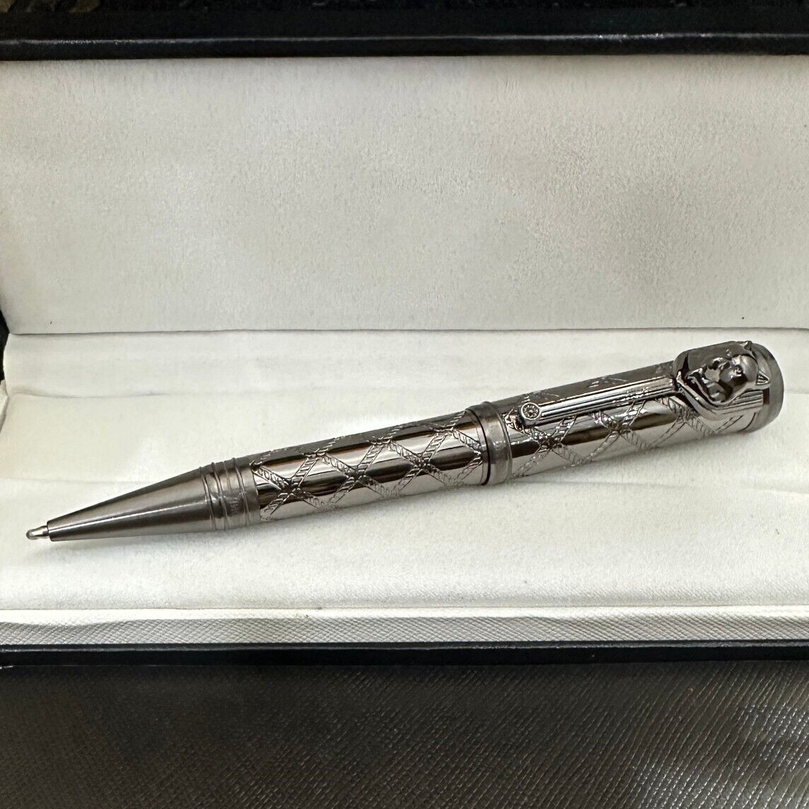 Luxury Great Writers Kipling Series Metal-Grey Color 0.7mm Ballpoint Pen No Box
