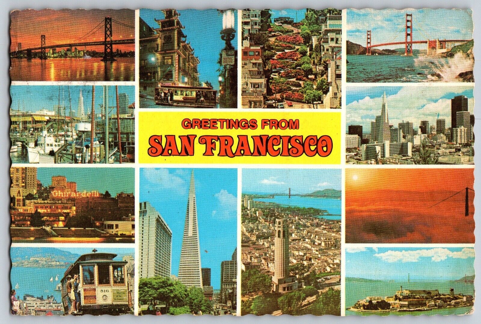 San Francisco, CA - Greetings - Everybody's Favorite City - Vintage Postcard 4x6