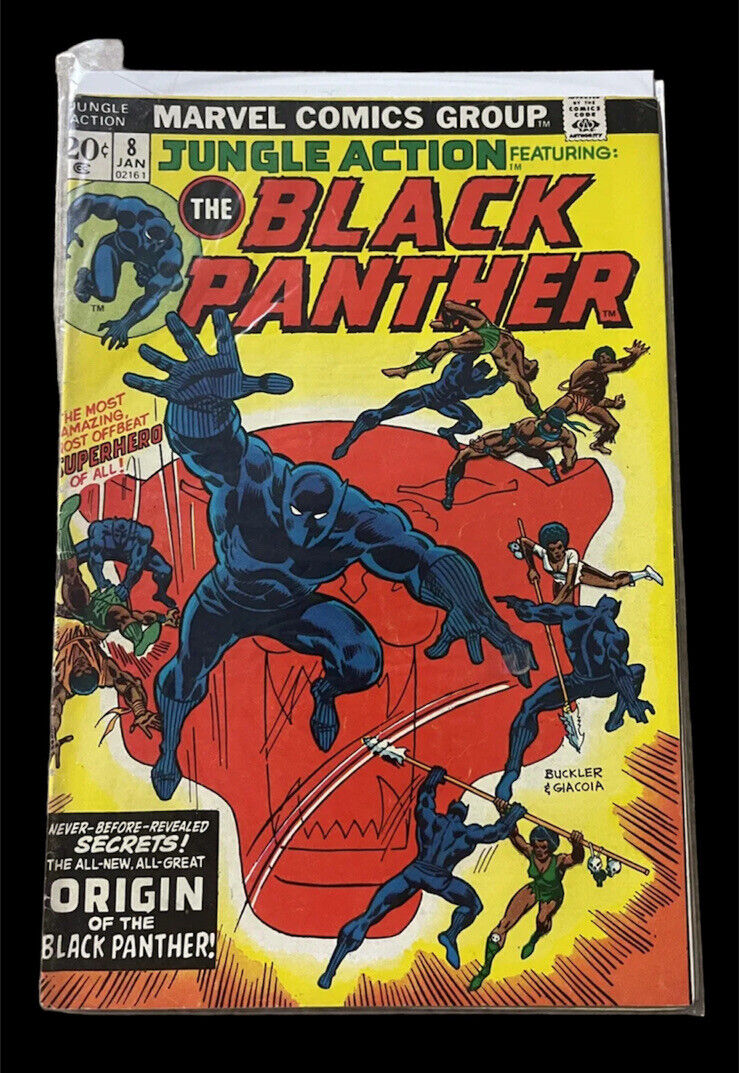 JUNGLE ACTION #8 January 1974 Vintage Marvel Black Panther Origin
