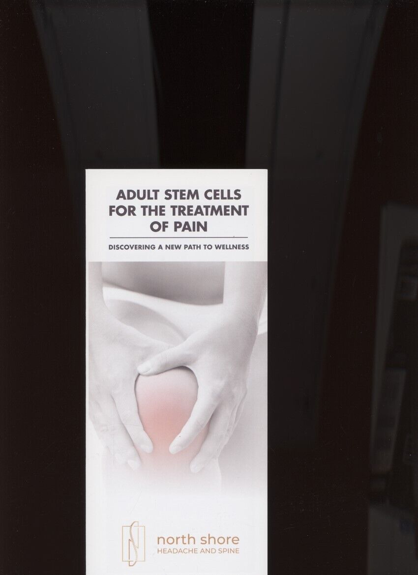ADULT STEM CELLS FOR THE TREATMENT OF PAIN /ILLUSTRATED FOLDOUT BROCHURE /*RARE*