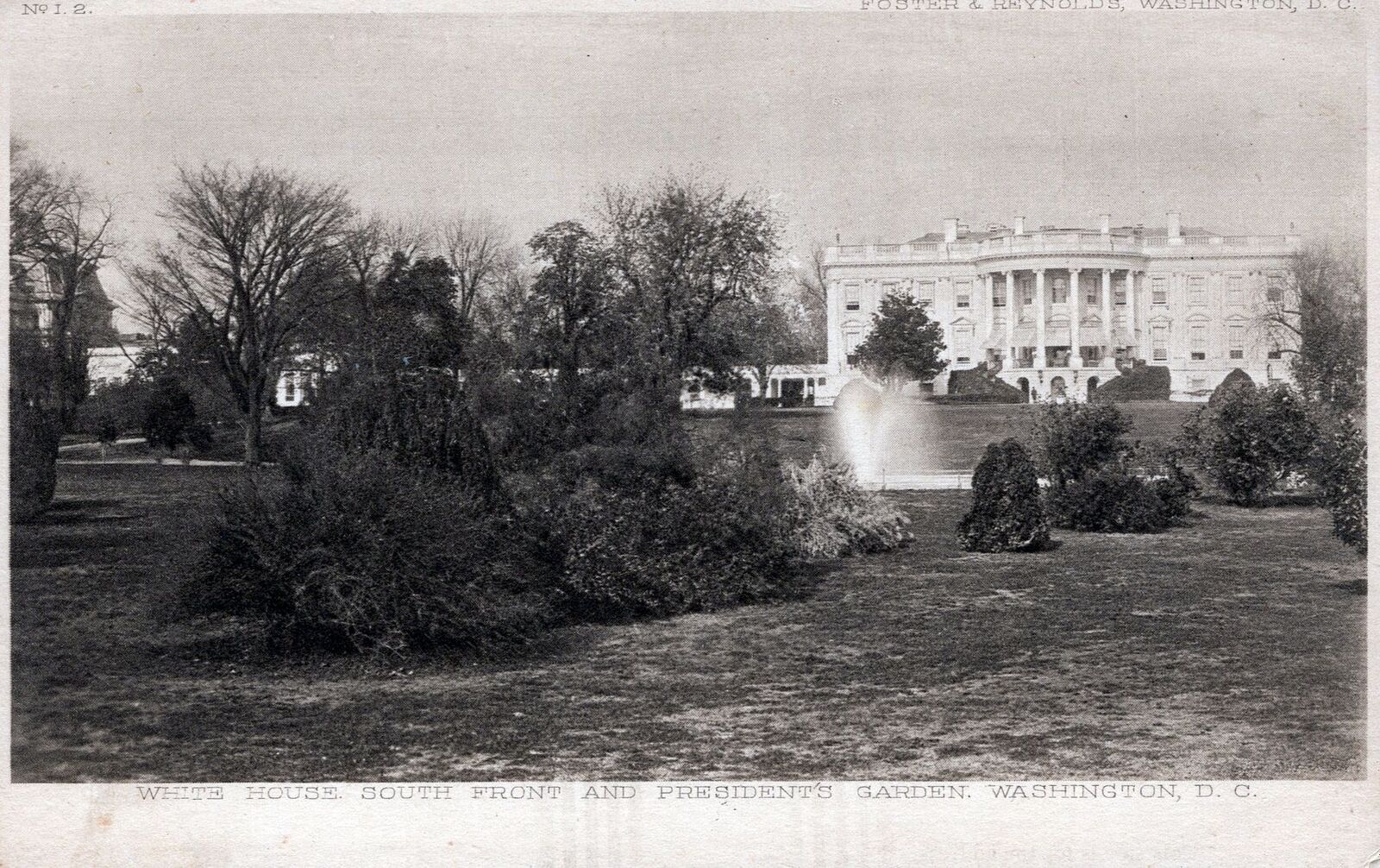 WASHINGTON DC - White House South Front And President's Garden Postcard - udb