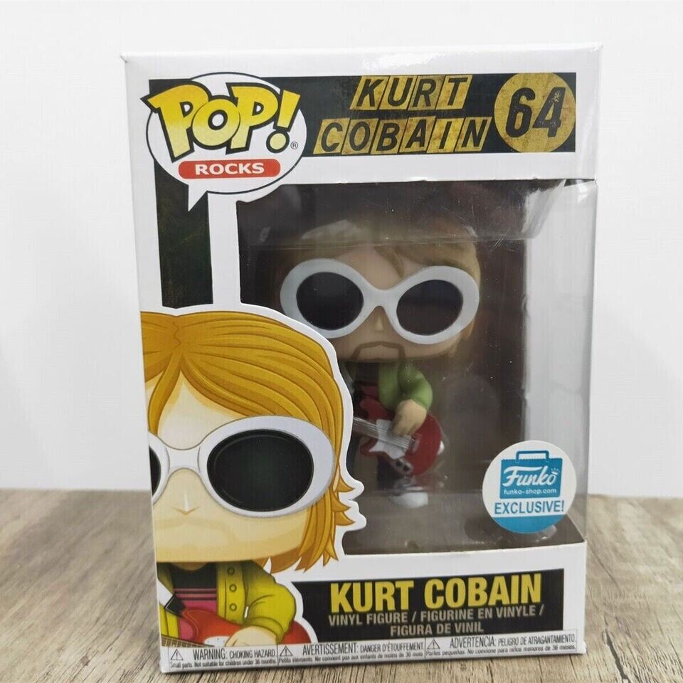 Funko Pop Kurt Cobain With Sunglasses #64 Action Figure Model Gift Toys With Box