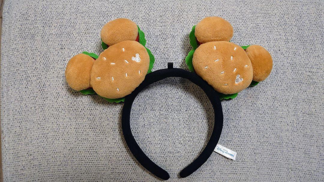 Tokyo Disney Resort Hamburger Mickey Minnie Ears Headband JAPAN