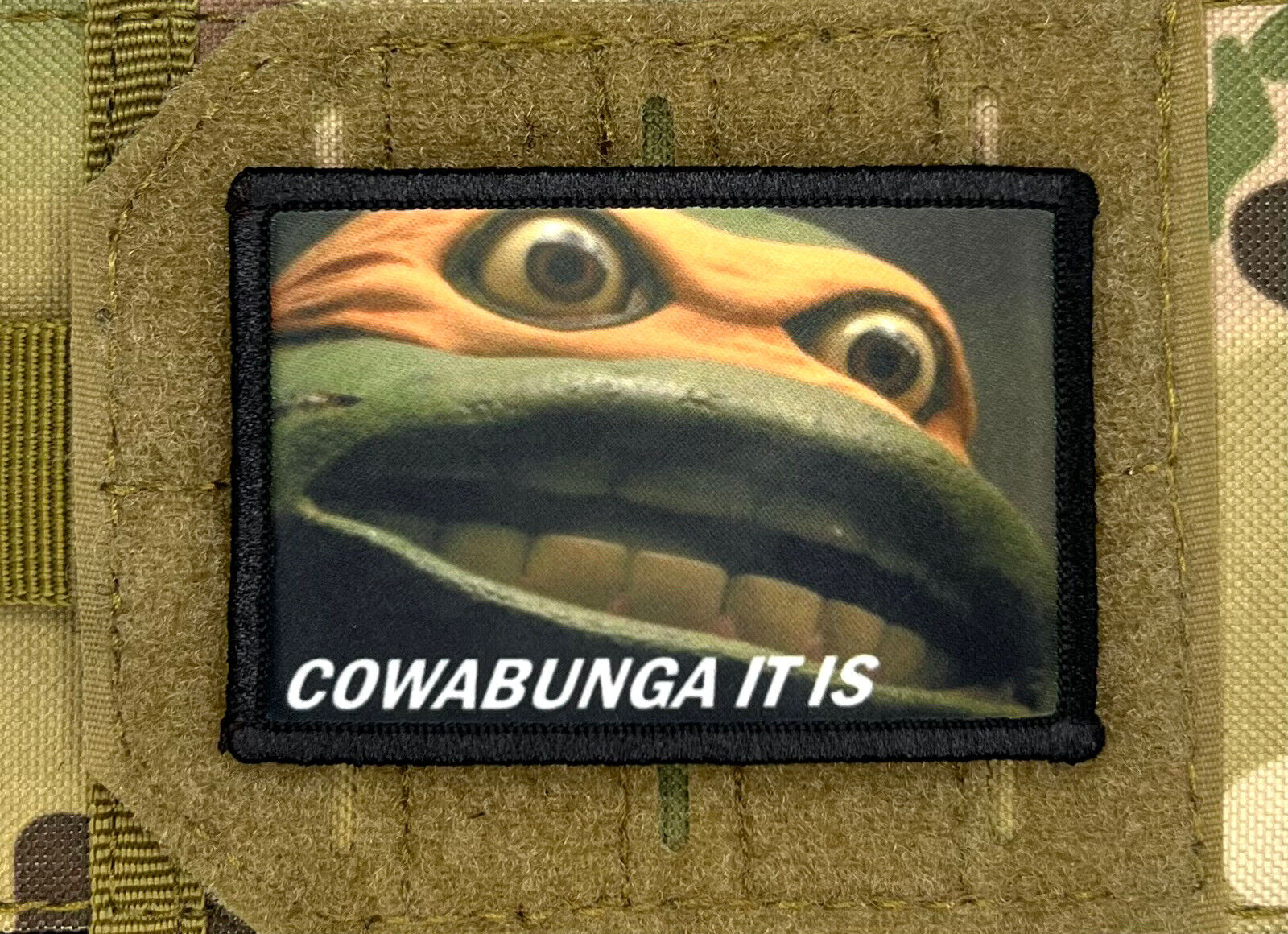TMNT Michelangelo Cowabunga It Is Morale Patch / Military Badge Tactical 535