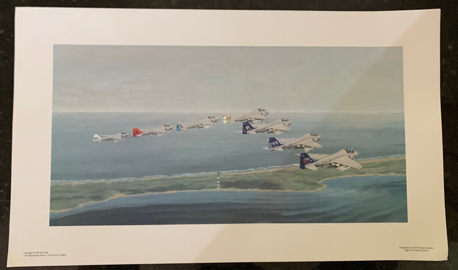 Beautiful Print: A-6 Intruders from all 7 USMC Squadrons Over Cape Lookout