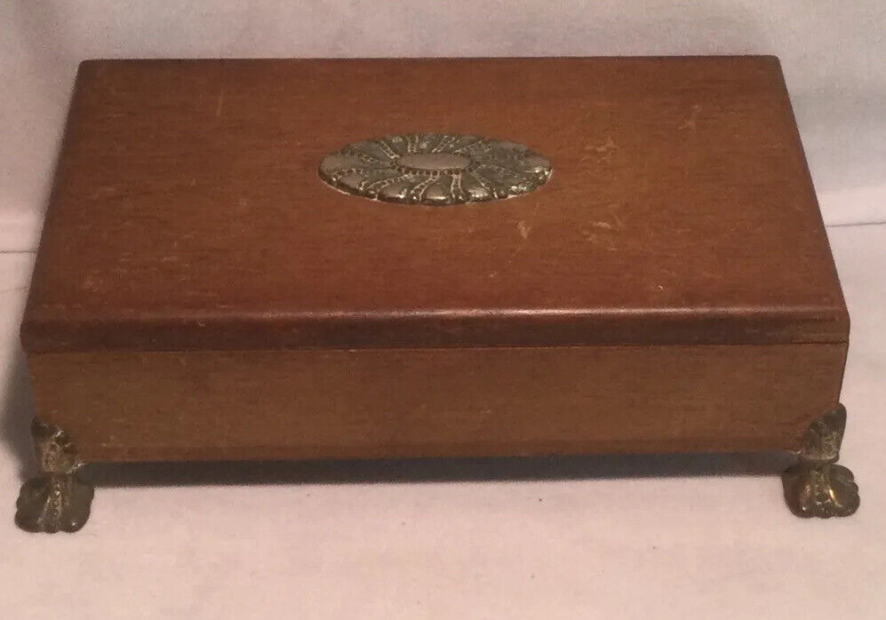 Vintage Ronson Crown Cigarette Box Trinket Jewelry Stash Holder Very Rare
