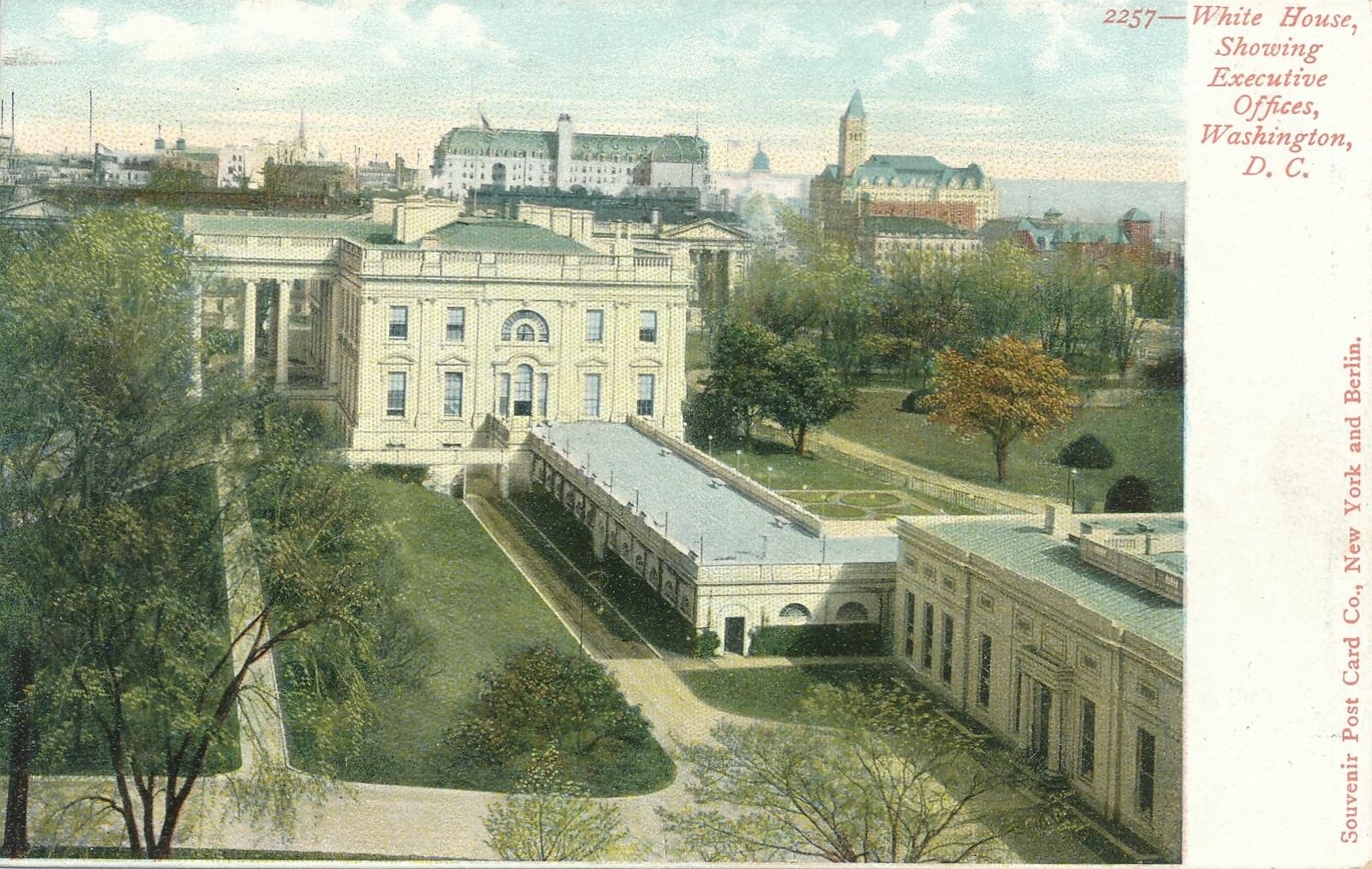 WASHINGTON DC - White House showing Executive Offices - udb (pre 1908)