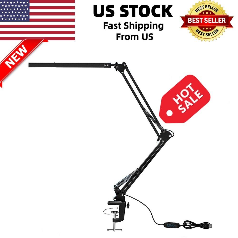 Wholesale Price x 5p Adjustable LED Desk Lamp Reading Light Clamp Metal Swig Arm