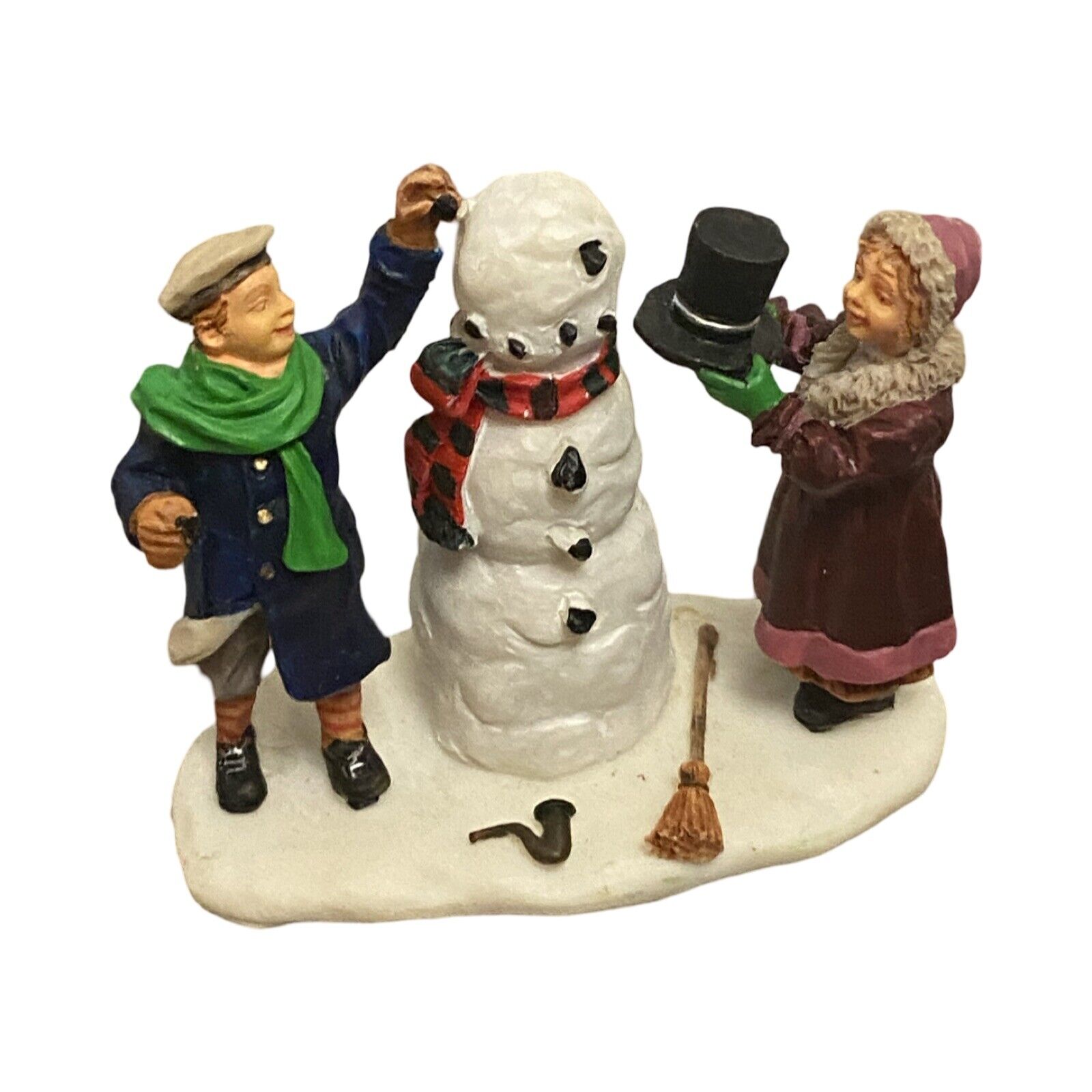 Lemax Memory Makers Collection Our Snowman #77014 Making A Snowman Figurine 1997