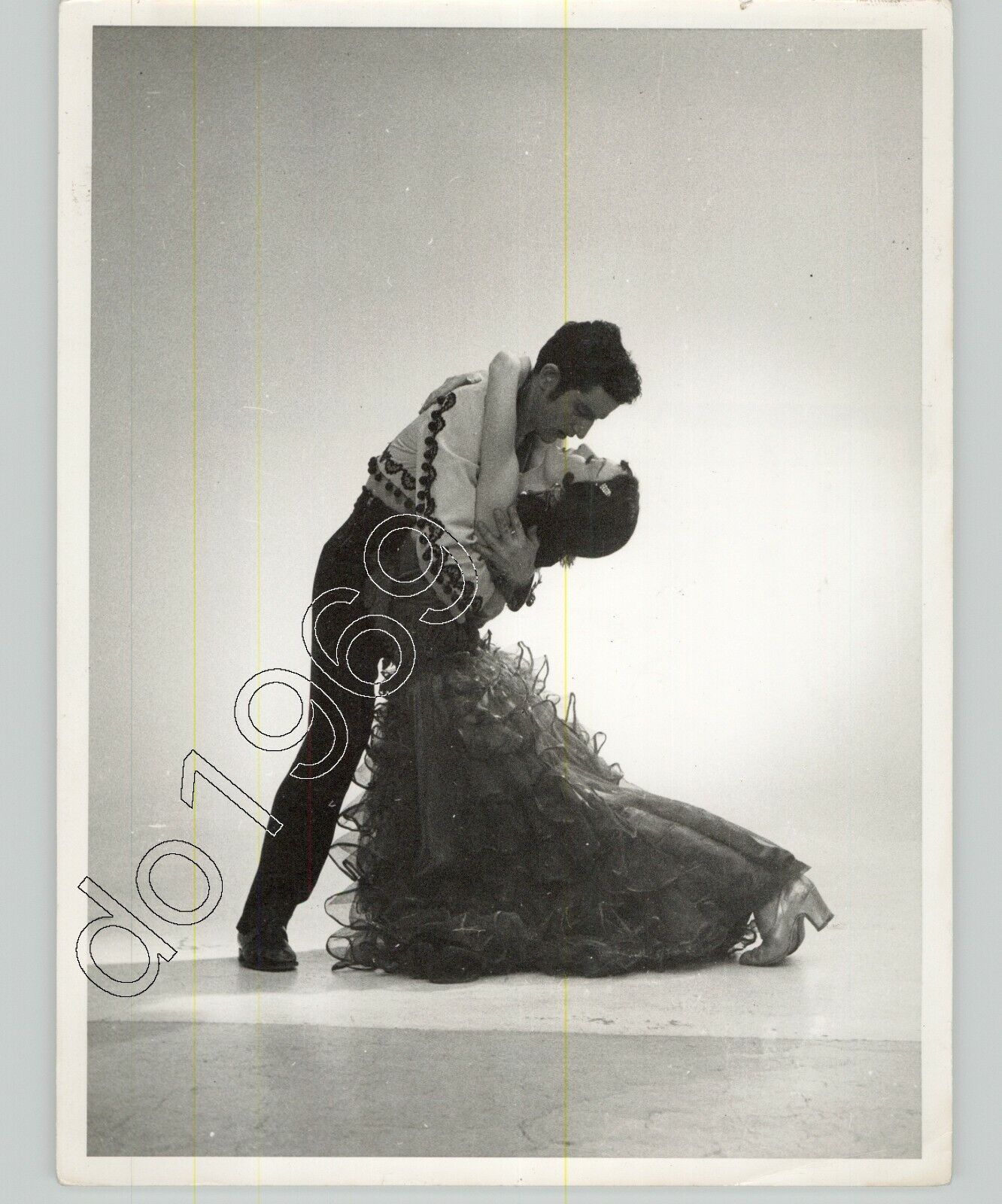 MAURICE BEJART FLAMENCO DANCING @ Oscar Theater in SWEDEN 1950s Press Photo