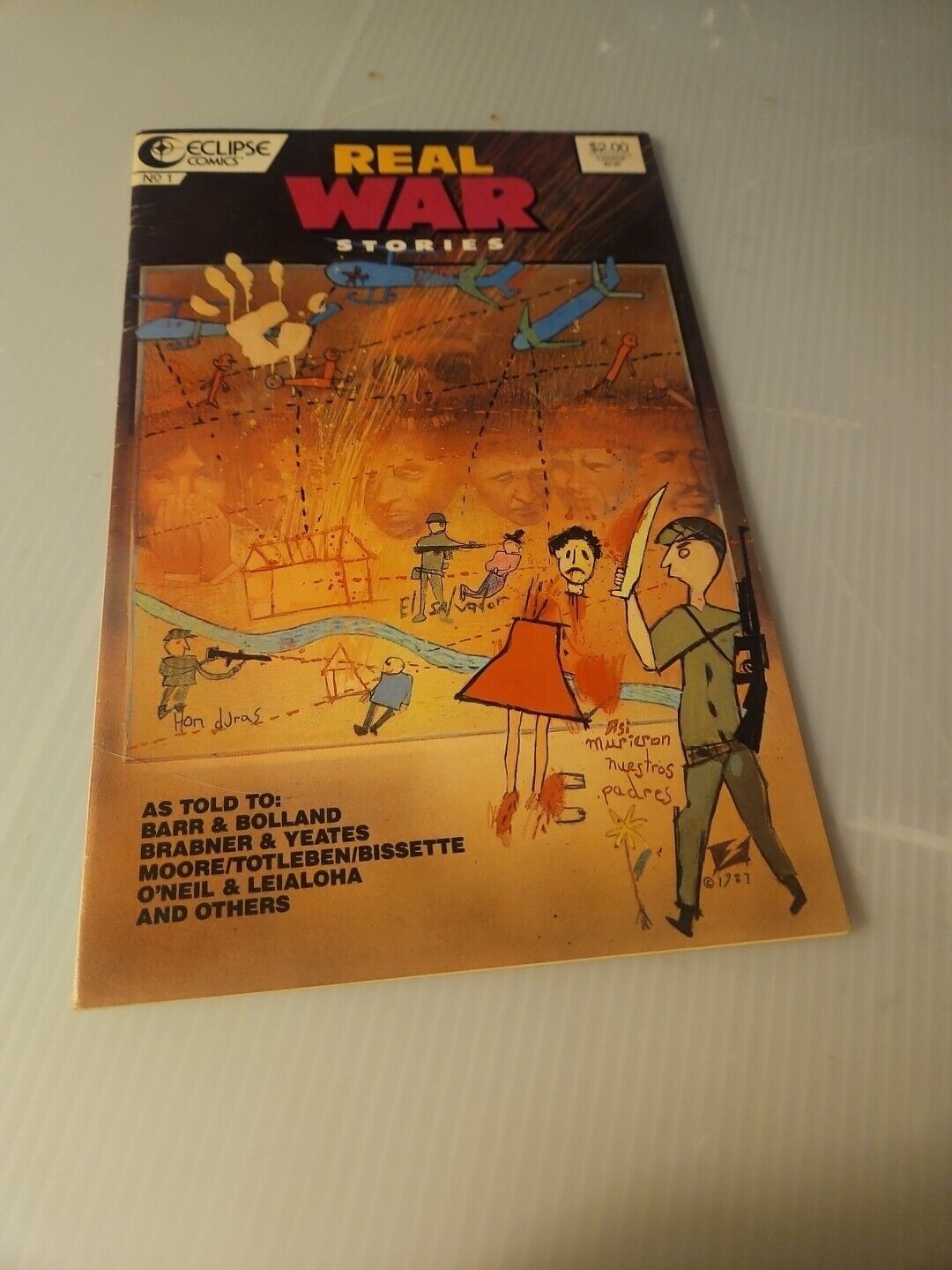 Vintage 1987, Eclipse Comic Book,  Real War Stories \