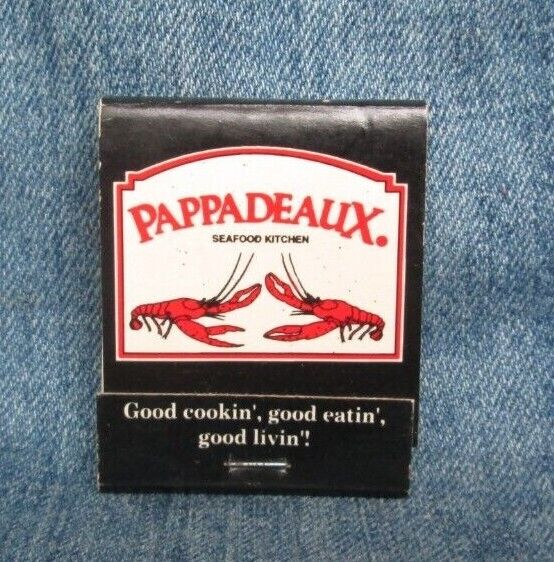 PAPPADEAUX SEAFOOD KITCHEN Vintage Full Unstruck Matchbook MX81