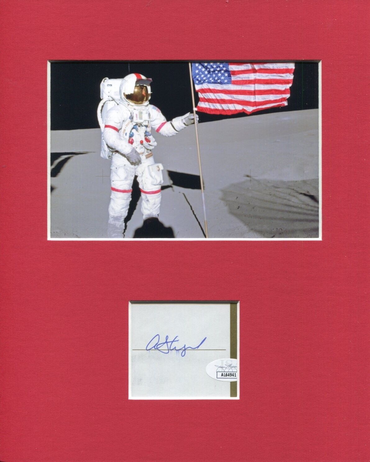 Alan Shepard NASA Astronaut Apollo Moonwalker Signed Autograph Photo Display JSA