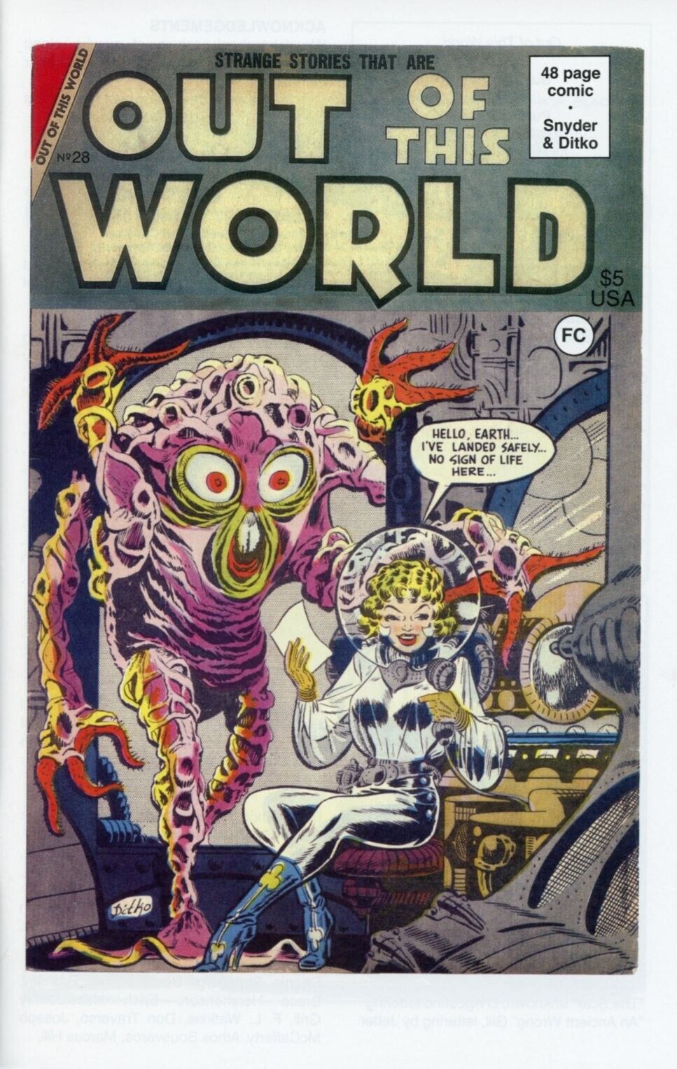 Out of This World 28, Summer 2019, all Steve Ditko, brand new copies