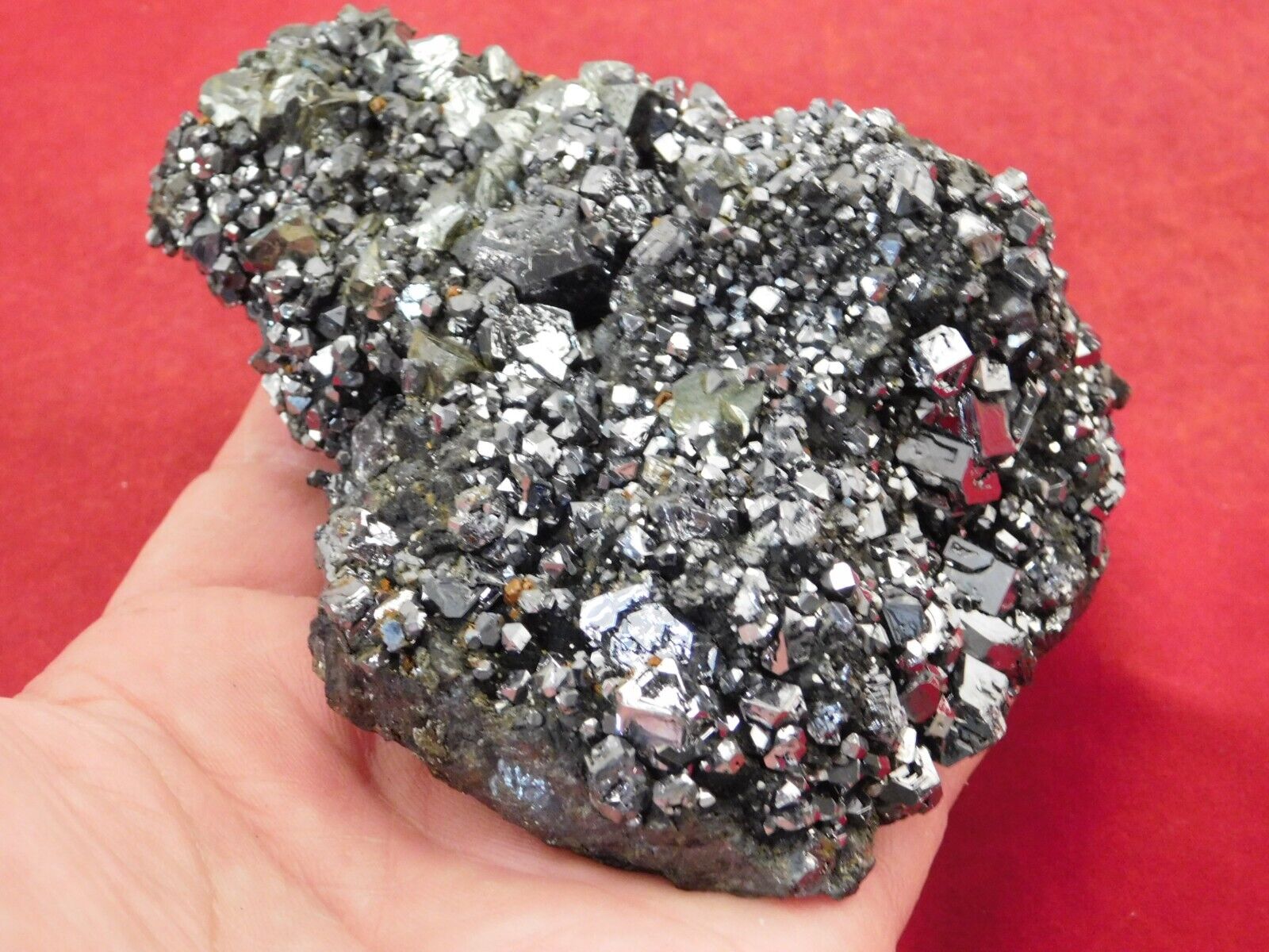 Big 100% Natural RHOMBIC Galena Crystal Cluster Peru 745gr