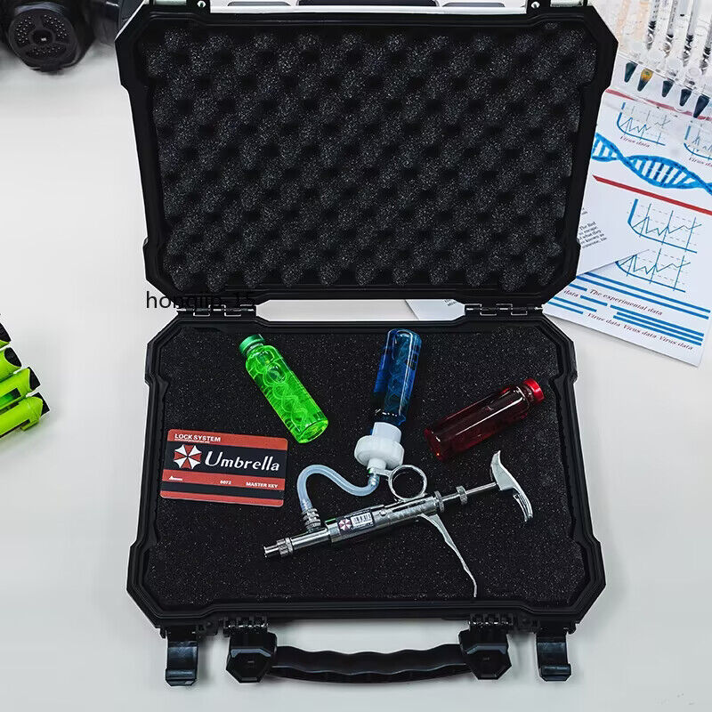 Resident Evil Virus Biohazard Model Props Syringe Virus Bottle Handheld Gift Toy