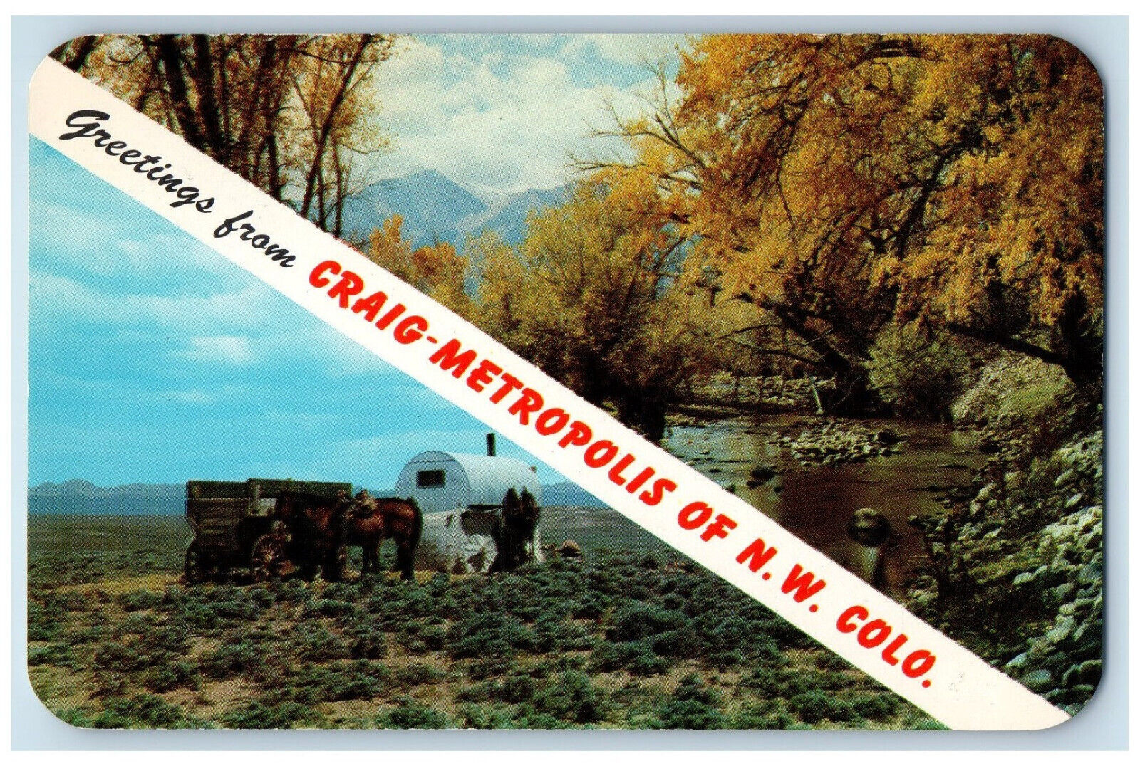 c1950's Multiview, Greetings from Craig-Metropolis of Northwest CO Postcard