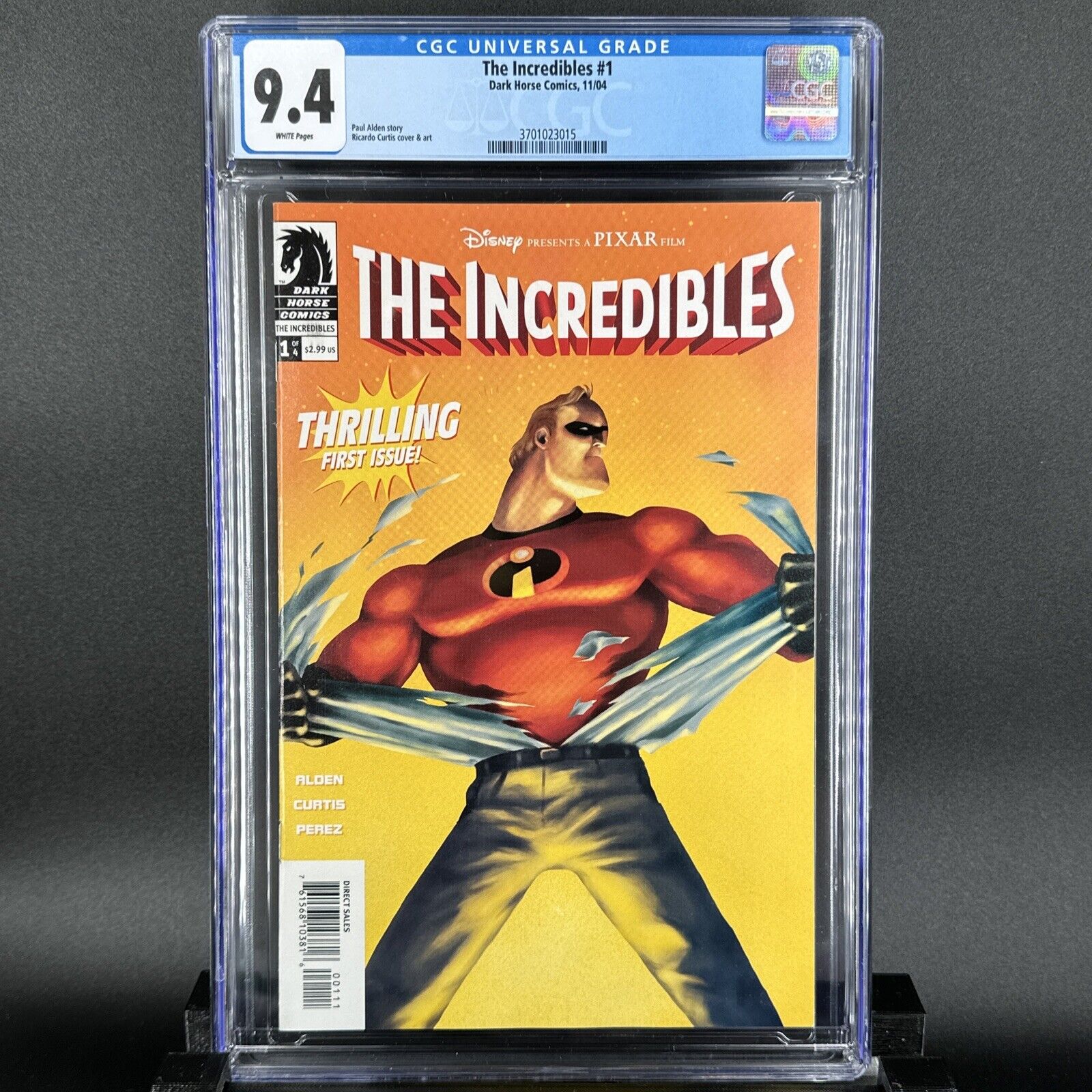 THE INCREDIBLES #1 MT 9.4 CGC WHITE PAGES ALDEN STORY CURTIS COVER AND ART