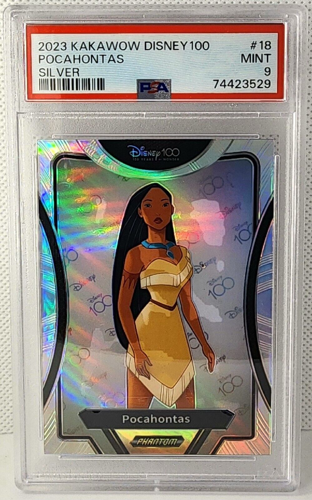 Pocahontas 2023 Kakawow Disney 100  PSA 9 Silver Holo Mint 