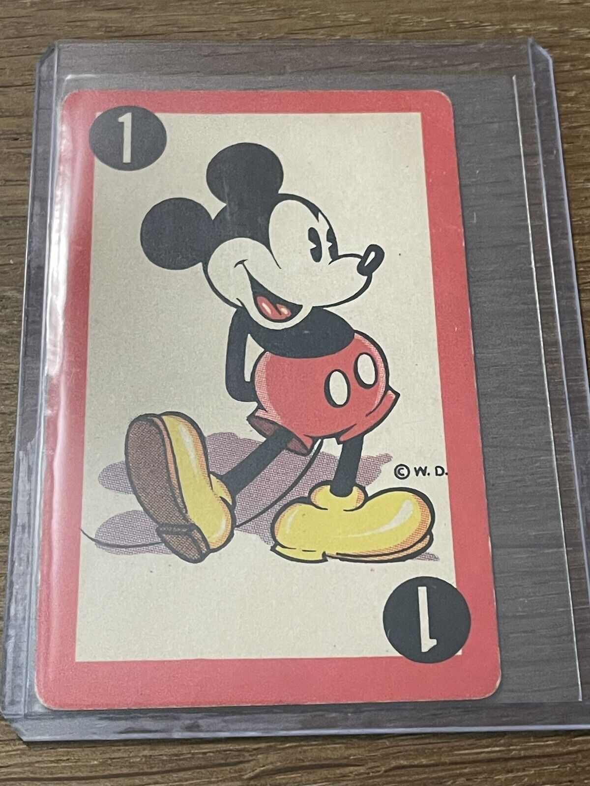1941 WALT DISNEY WHITMAN MICKEY MOUSE OLD MAID CARD GAME CARD RARE DISNEYANA