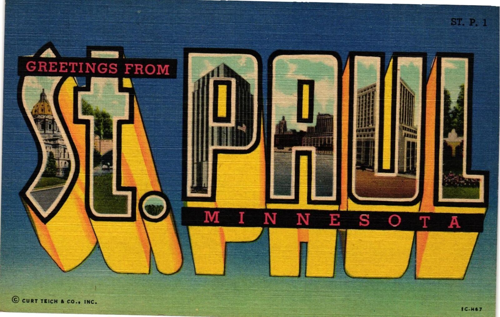 Vintage Postcard- ICH67. St. Paul\'s News Company. MINNESOTA. Unused 1940