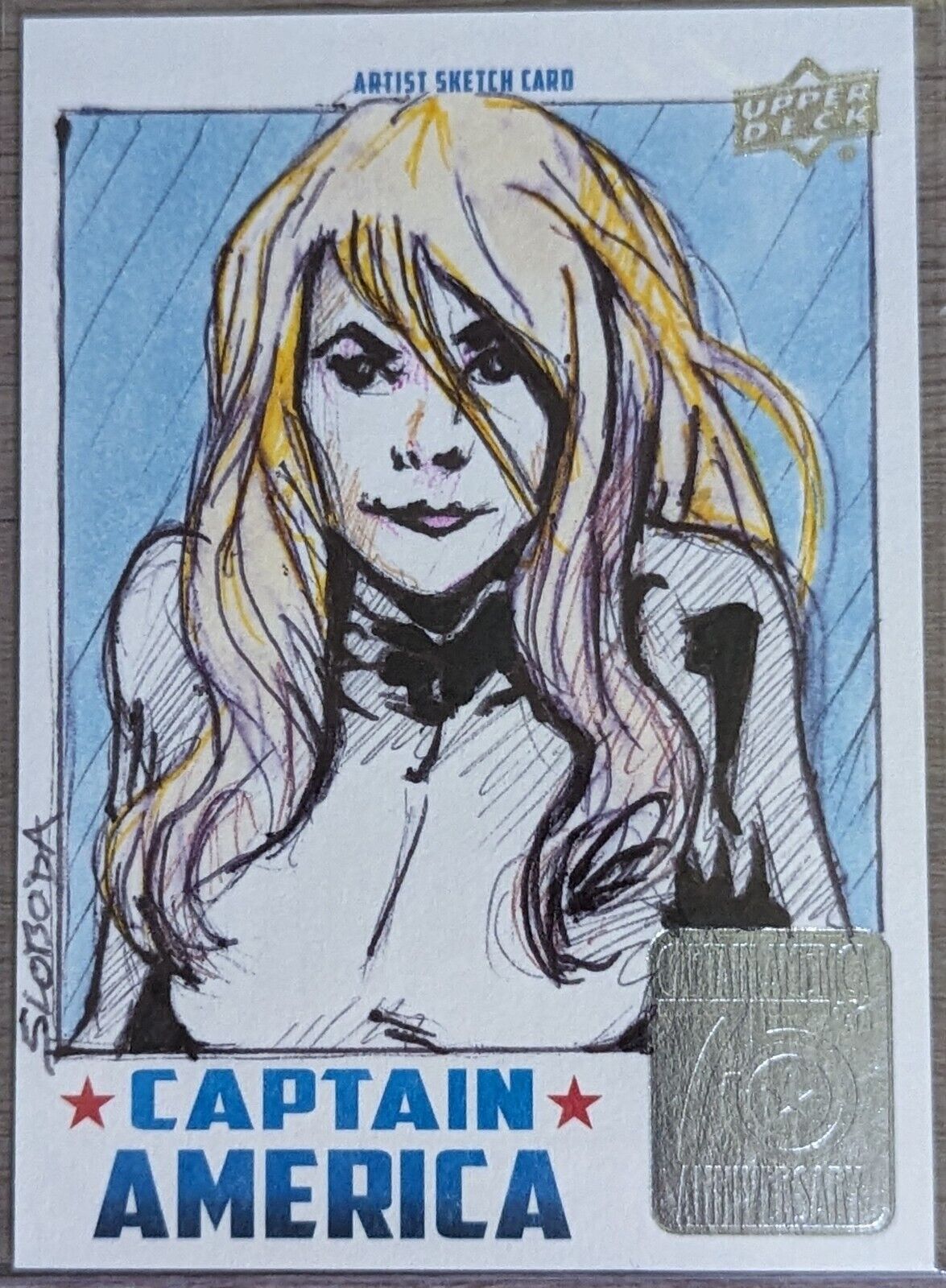 2016 Upper Deck Captain America 75th Anniversary Sketch Card Sharon Carter 1/1