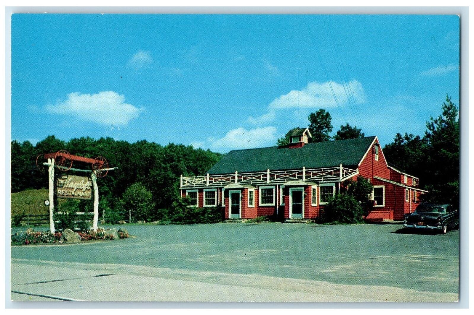 c1950's The Hayloft Restaurant Front View Entrance South Salem New York Postcard