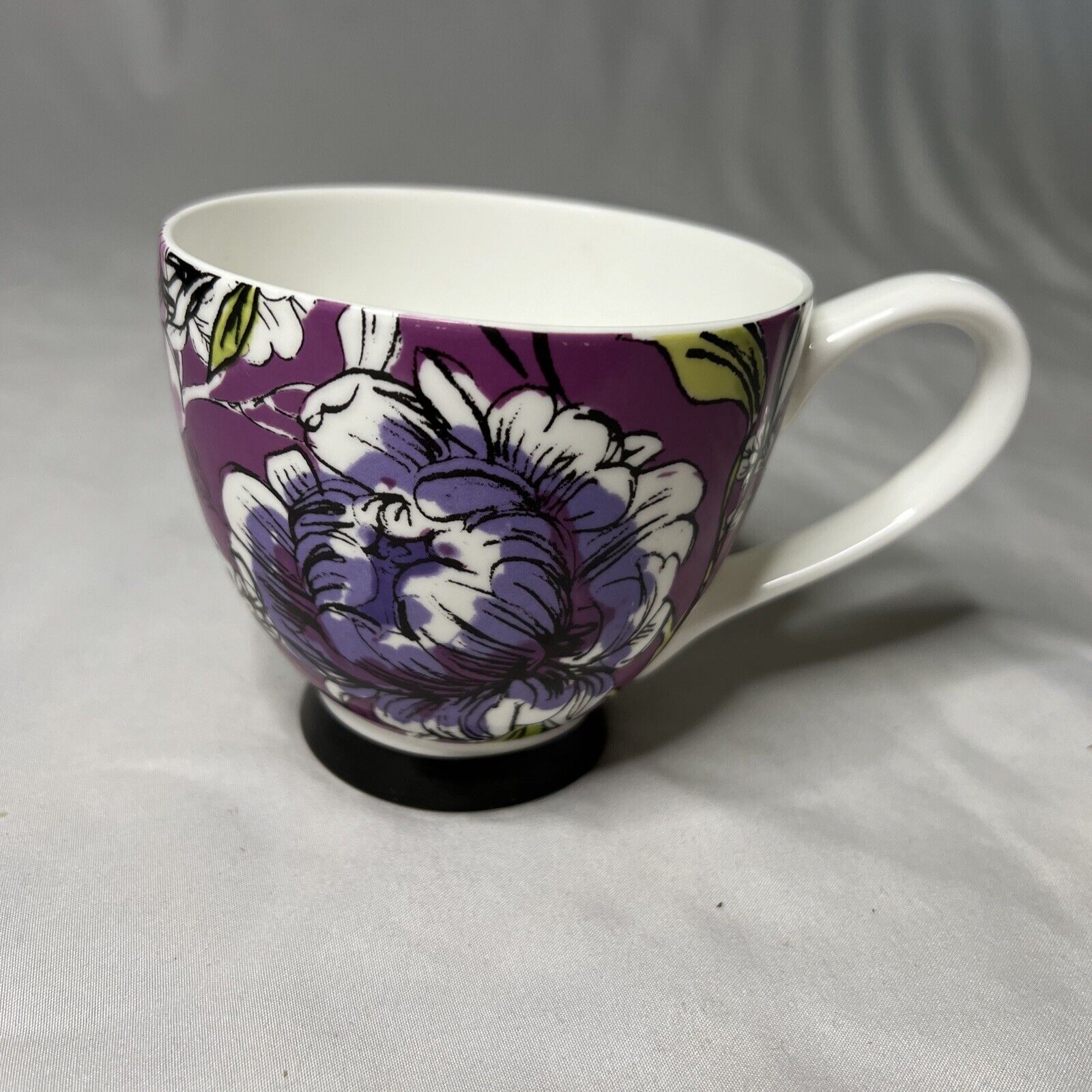 Vintage Rare Portobello Inspire Of England Porcelain Purple Rose Butterfly Mug
