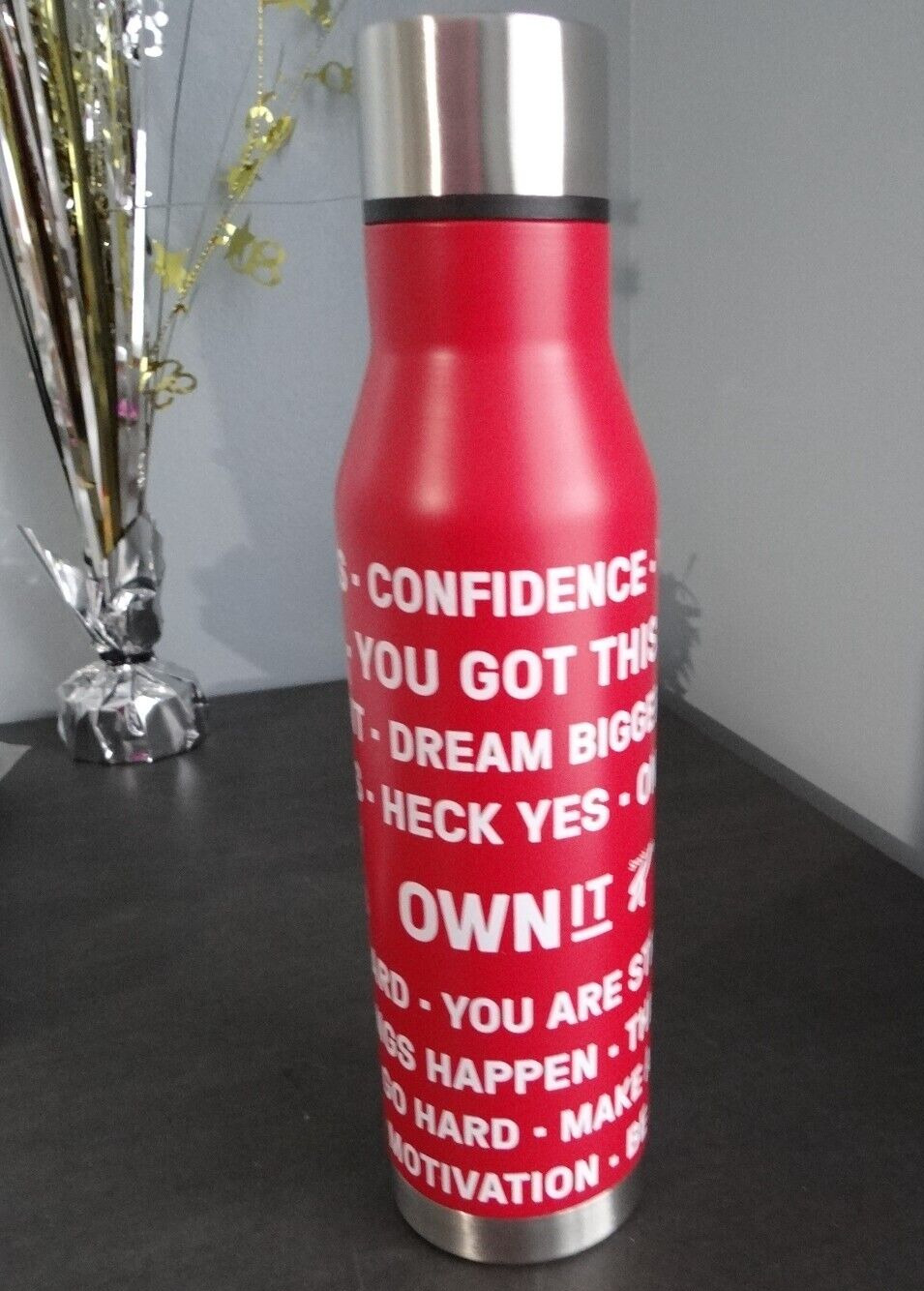 Kellogg\'s Special K Own It Motivational Stainless Steel Water Bottle w Box - NEW