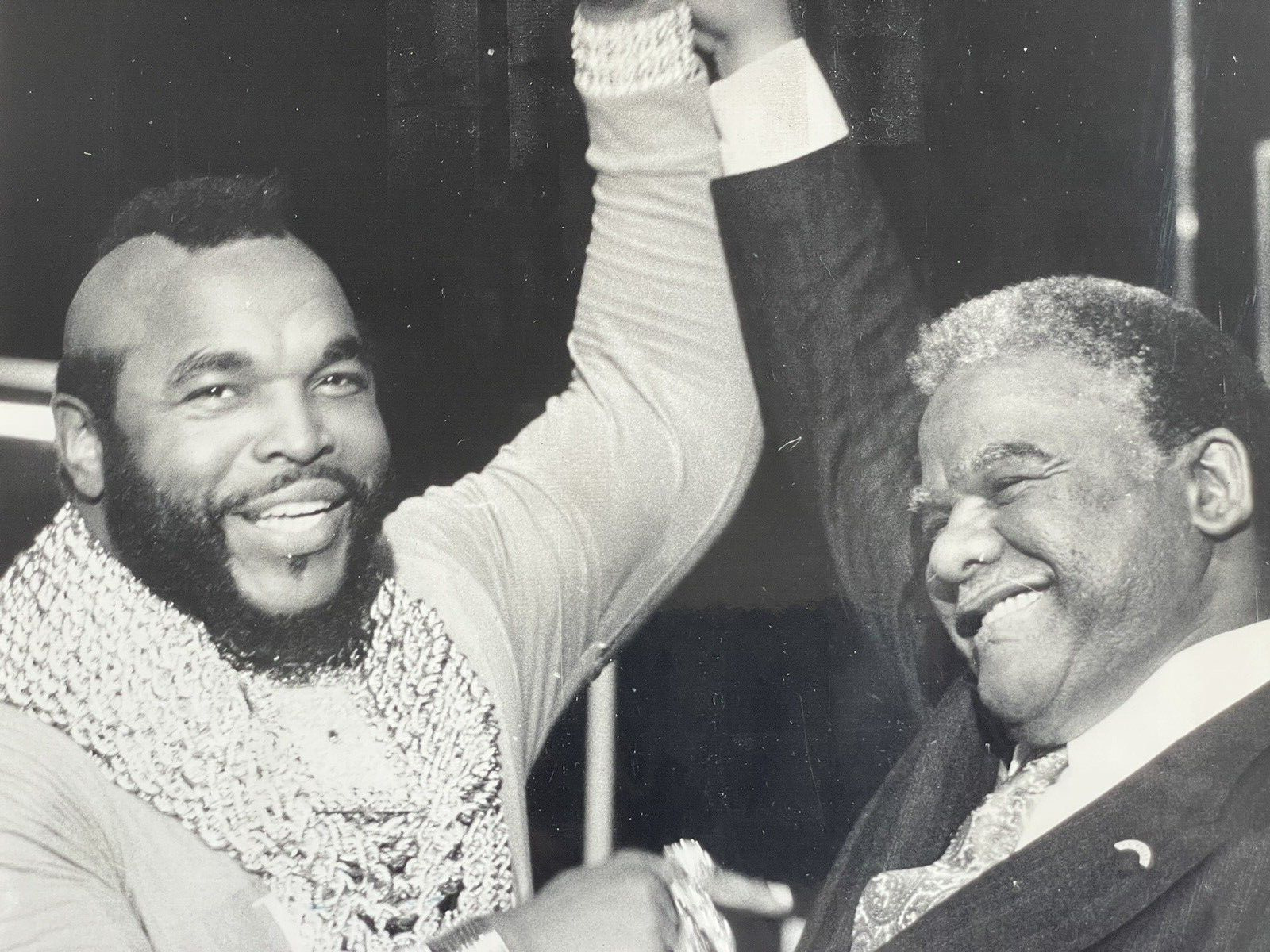 Mr. T and Harold Washington Civil Rights Press Photograph 1986 #historyinpieces