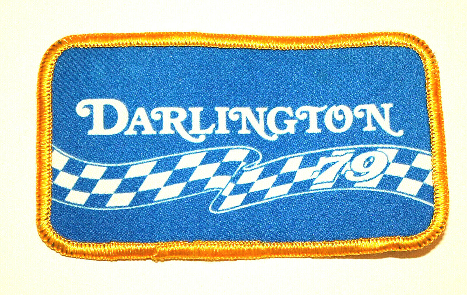 Vintage Darlington Motor Speedway Blue NASCAR Patch New NOS 1979