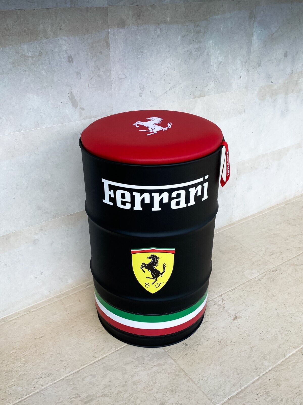 Ferrari barrel chair with a red top cover - PK Werks