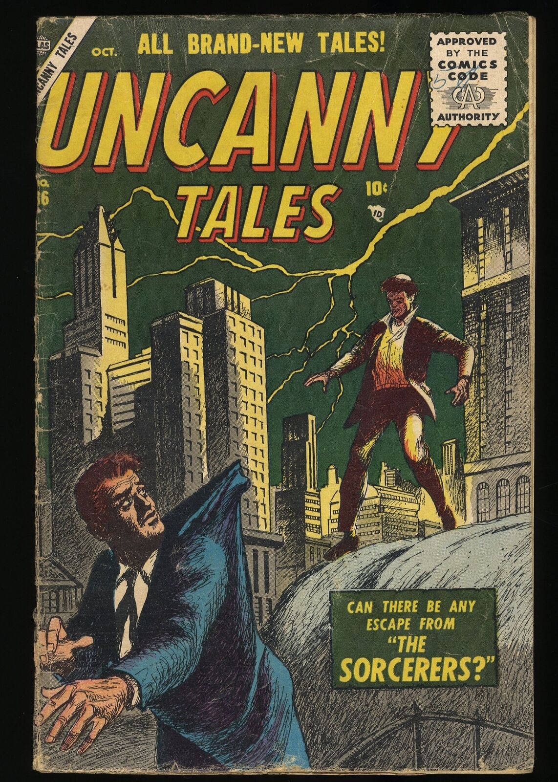 Uncanny Tales #36 GD+ 2.5 Edited by Stan Lee Carl Burgos Cover Marvel 1955