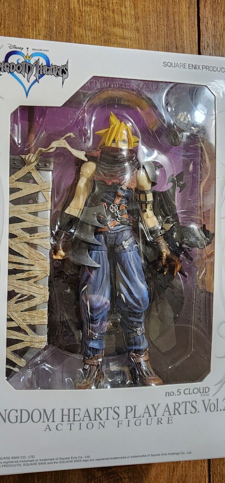 Play Arts Vol.2 Cloud Kingdom Hearts Action Figure USED Great condition