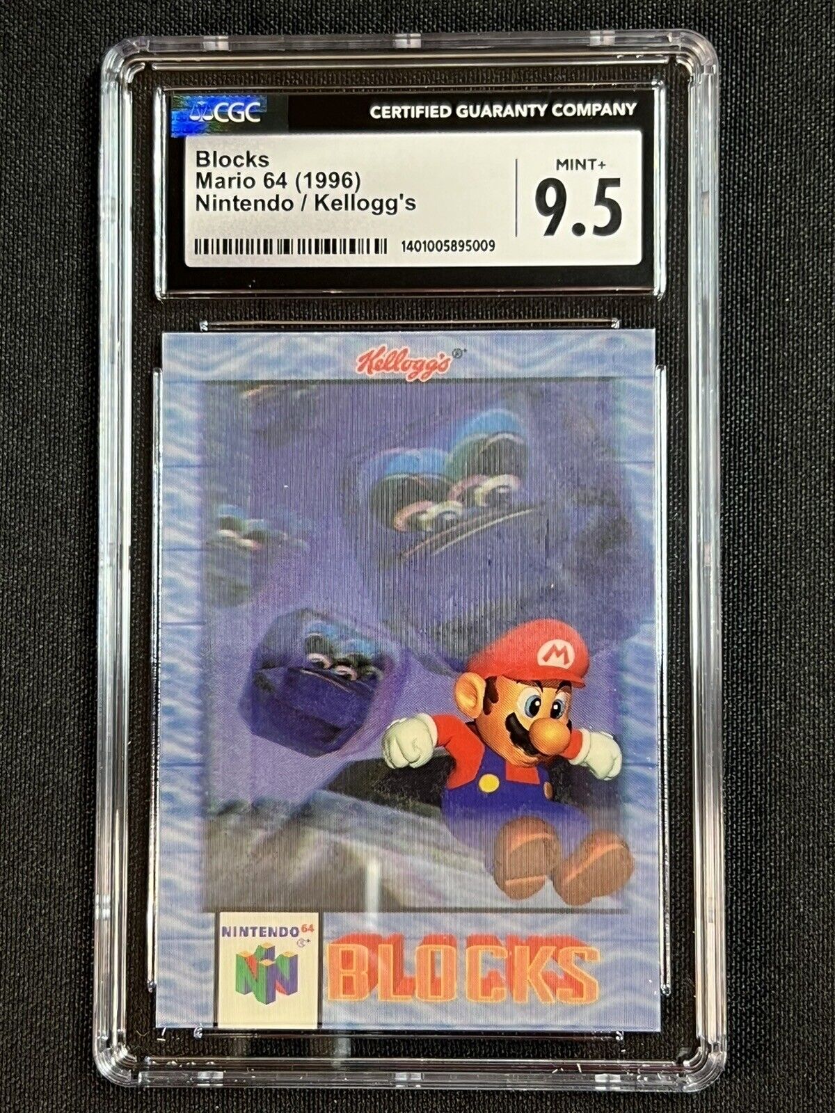 1996 Kellogg’s Nintendo 64 Mario Blocks CGC 9.5 Mint +