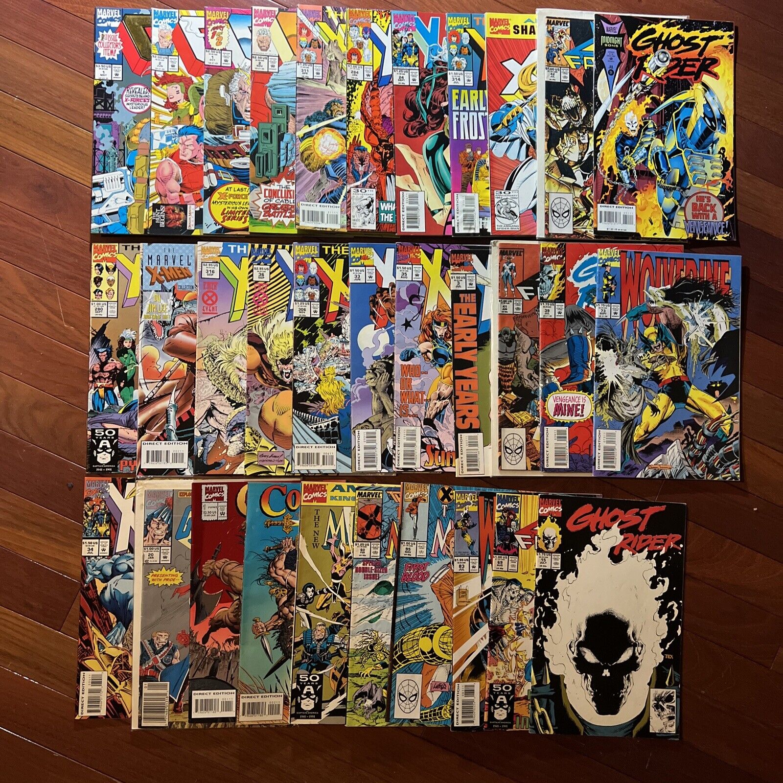 Marvel Comic Books Lot Of 32 X-Men, Cable, The New Mutants, X Factor & More