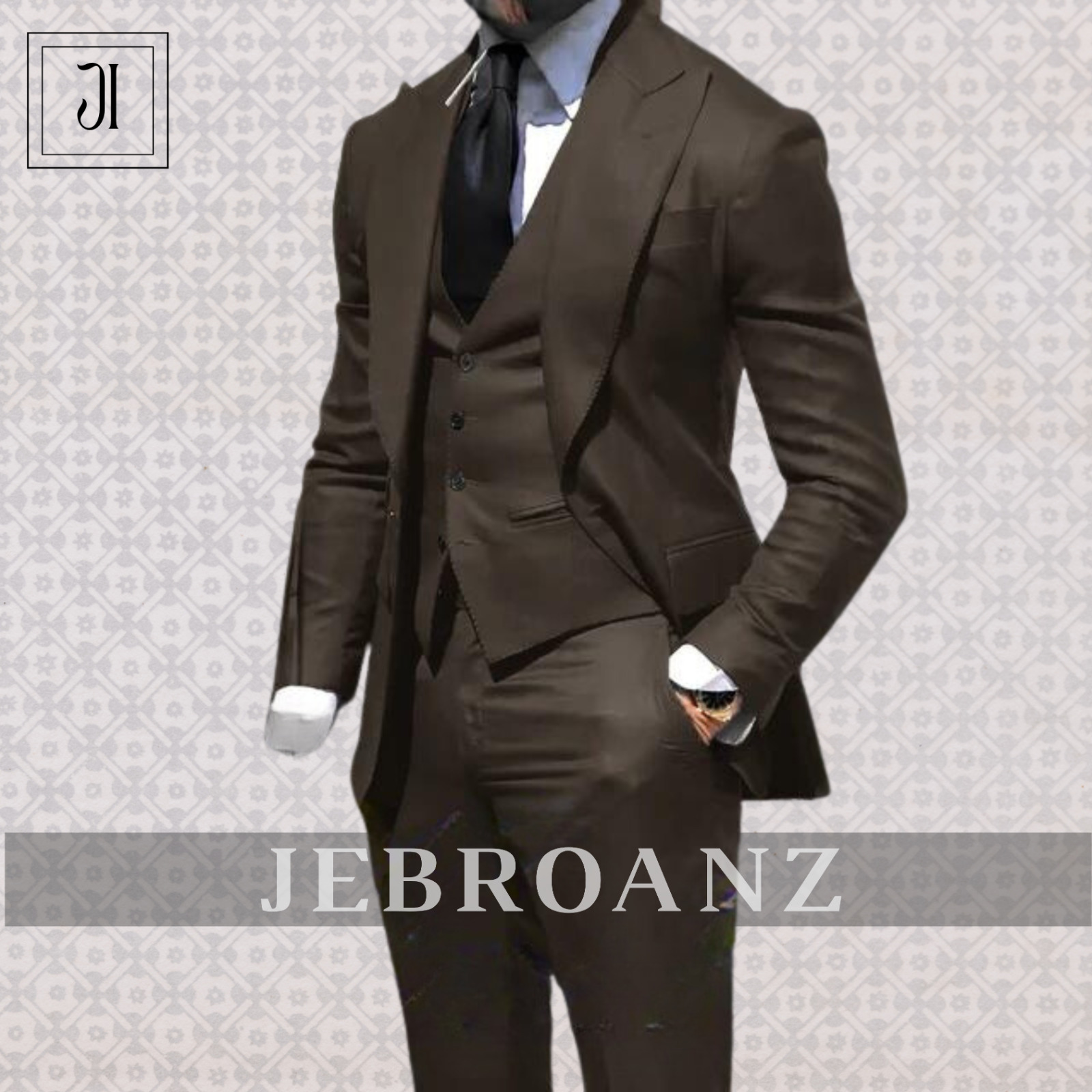 New Classic Brown Suit For men , Men Suits 3 piece, Slim fit Groom Wedding Suits