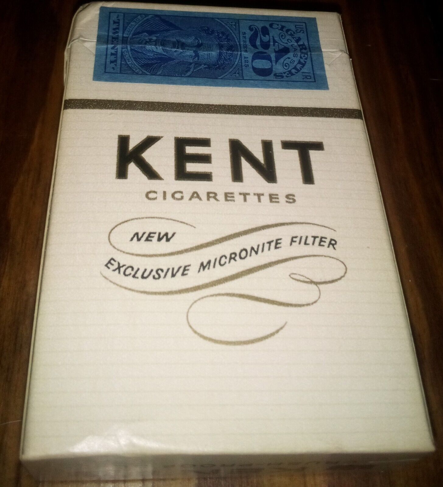 Kent Micronite Filter Cigarette Empty Flip Top Box Tax Stamp No Warning Vintage