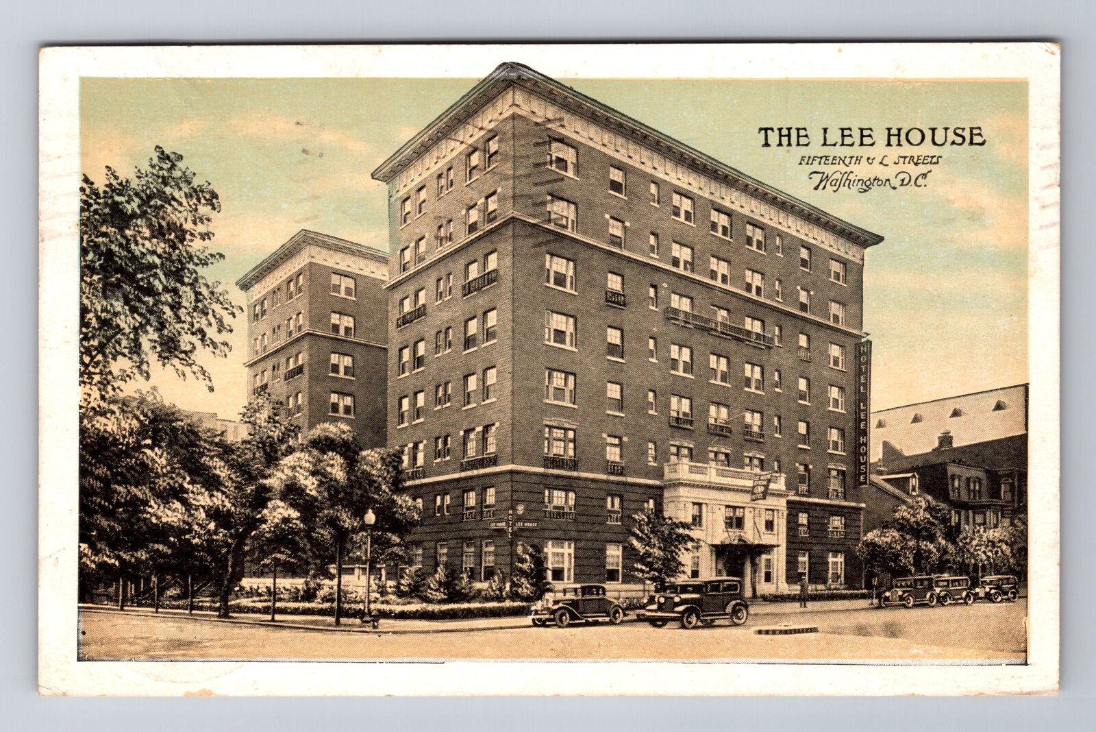 Washington DC-The Lee House, Advertising, Vintage c1934 Souvenir Postcard