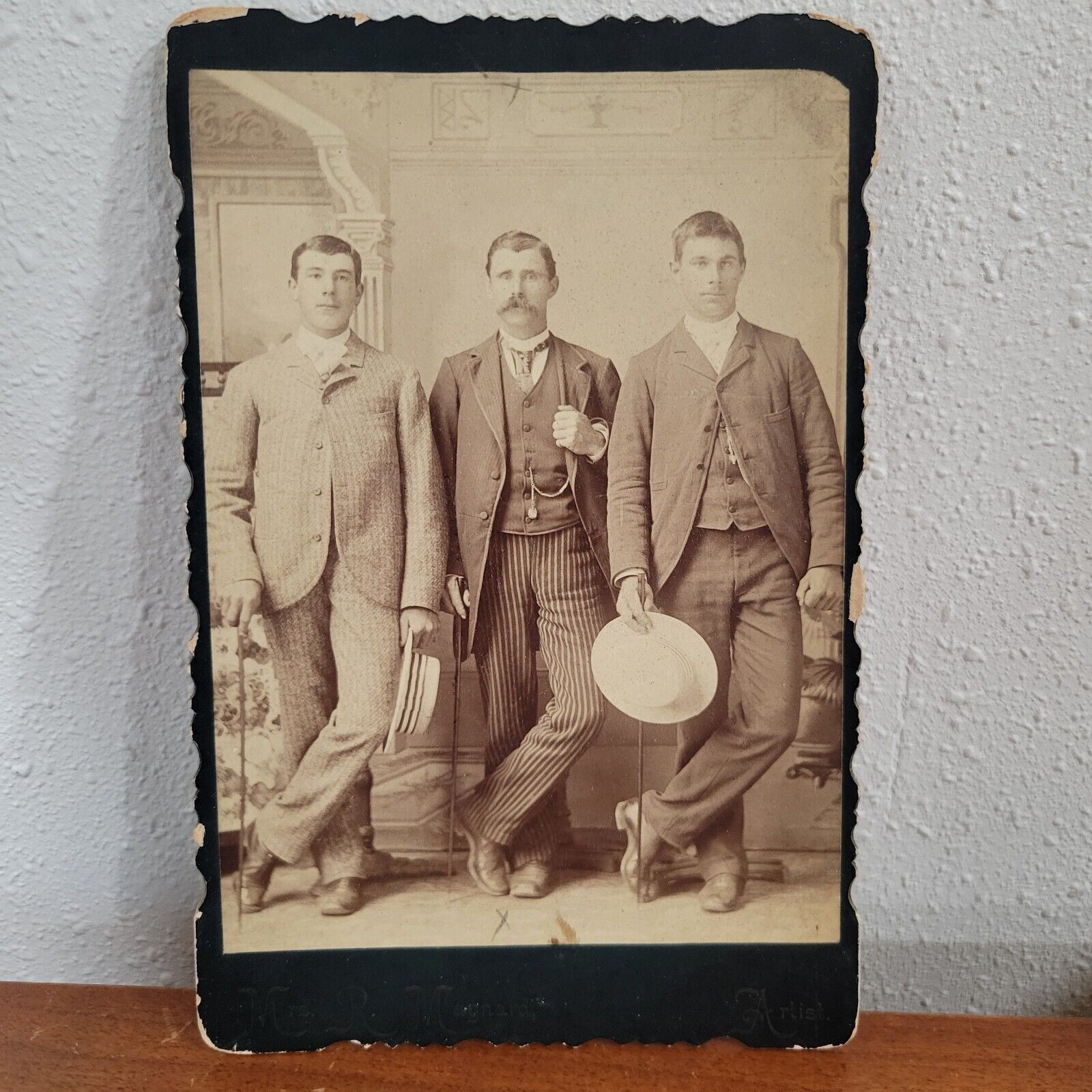 Antique Photograph 3 Stylish Men Victoria BC Canada Frank M Boyce NY Senator