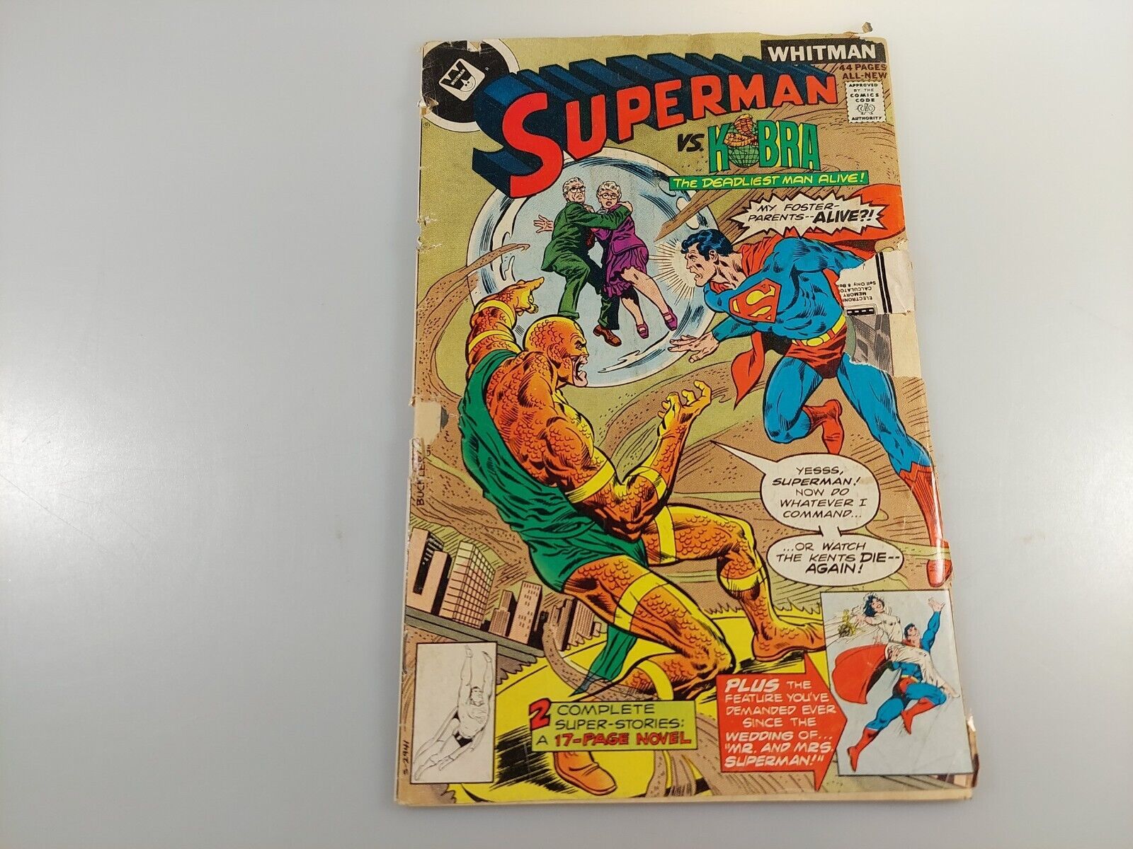 Superman #327 1978 DC Comics  Kobra Deadliest Man Alive Whitman Rough 
